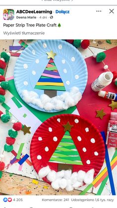 Christmas Tree Paper Plate Craft, Winter Crafts Preschool Art Projects, Christmas Wreath Craft Preschool, Christmas Projects For Preschoolers, Kindergarten Christmas Crafts, Elf Crafts, Christmas Art For Kids, December Crafts, Christmas Crafts For Toddlers