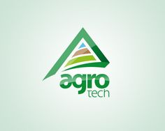 the logo for agro tech, which is designed to look like an abstract triangle