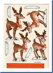 a sheet of stickers with deers on them