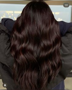 Dark Brown Hair Ideas Fall, Brown Dark Hair Colors, Red Toned Dark Brown Hair, Darkest Mahogany Brown Hair, Cinnamon Spice Brunette Hair, Rich Brown Hair With Red Undertones, Brown Espresso Hair Color, Dark Brown Hair With Cherry Undertones