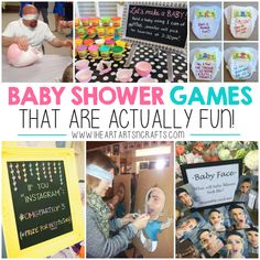 baby shower games that are actually fun with pictures and words on the board, including cupcakes