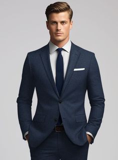 Take your business casual ensemble to new heights with our Royal Blue Cashmere Jacket. Made from the finest cashmere fabric, this jacket features a striking royal blue shade and a solid pattern, rendering it perfect for a multitude of occasions. Its refined design ensures a remarkable presence in any season or event, making sure you're the focal point.  About Cashmere Collection: Discover luxury redefined with our Cashmere Collection. Sourced from the remote Himalayan regions, each piece epitomi Navy Fitted Sport Coat For Formal Occasions, Blue Linen Suit, White Linen Suit, Tweed Pants, Cashmere Jacket, Cashmere Fabric, Beautiful Suit, Tweed Suits, Custom Suit