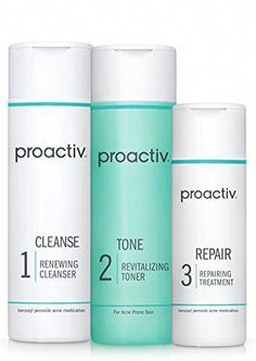 Amazon.com: Proactiv 3 Step Acne Treatment - Benzoyl Peroxide Face Wash, Repairing Acne Spot Treatment for Face And Body, Exfoliating Toner - 60 Day Complete Acne Skin Care Kit, Multicolor : Beauty & Personal Care Proactive Skin Care, Exfoliating Toner, Benzoyl Peroxide, Acne Spots, Acne Blemishes, Skin Care Kit, Skin Cleanser Products, Acne Skin, Cleanser And Toner