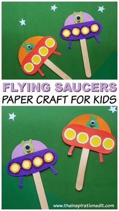 paper craft for kids to make flying saucers