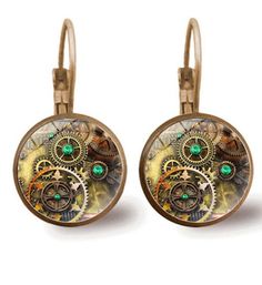 steampunk gear Earrings Kinetic Earrings, Mountain Jewelry, Vintage Steampunk, Cheap Earrings, Alloy Earrings, Classic Earrings, Steampunk Jewelry, Long Drop Earrings, Leverback Earrings