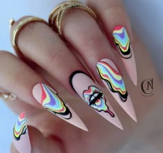 Crazy Nail Designs, Ideas Uñas, Pop Art Nails, Funky Nail Art, Spring Nail Trends, Crazy Nails