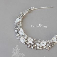 Asian Bridal Wear, Floral Tiara, Pearl Tiara, Style Headband, Bridal Wedding Hair, Headband Tiara, Pearl Headband, Wedding Tiara, Accessories Handmade