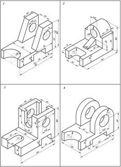 four diagrams showing how to use the machine for cutting paper and other things that are being used