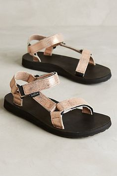 Teva Original Universal Metallic Sandals   #anthroregistry Luanna Perez, Teva Original Universal, Teva Shoes, Metallic Sandals, All About Shoes, Flat Sneakers