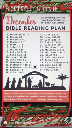 a christmas bible reading plan with the birth of jesus