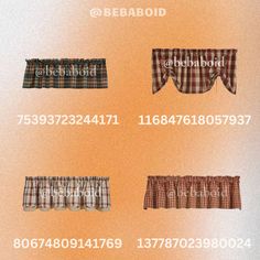 some type of window valance with different designs