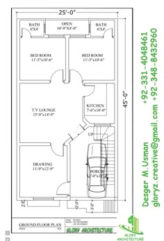 the floor plan for a two story house