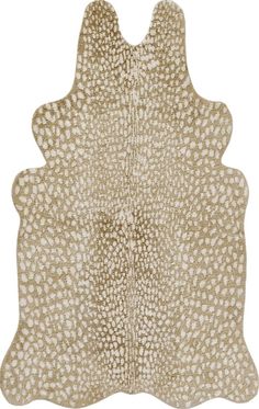 a brown and white spotted animal skin rug