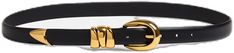 Chic Belts With Buckle Closure For Work, Chic Belts For Work With Buckle Closure, Leather Belts With Buckle Closure For Party, Elegant Adjustable Belts With Buckle Closure, Leather Belt With Buckle Closure For Parties, Leather Party Belts With Buckle Closure, Chic Gold Belt With Buckle Closure, Chic Black Chain Belt With Removable Feature, Chic Gold Belt