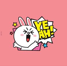 an image of a cartoon character with the words ye ah on it