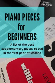 piano pieces for beginners with text overlay