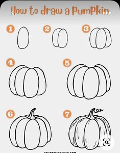 how to draw a pumpkin for kids