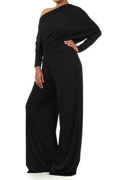 Plus Size Glam, Loose Fit Jumpsuit, Black Pantsuit, Plus Size Bohemian, Plus Zise, Elegant Plus Size, Curvy Style, Creation Couture, Weekend Style