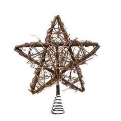 a star made out of branches with springs attached to it