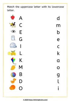 an uppercase letter worksheet with different letters