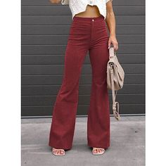 Season:Autumn / Fall,Winter; Fabric:Corduroy; Gender:Women's; Style:Fashion,Streetwear; Elasticity:Micro-elastic; Occasion:Daily Wear,Vacation,Street,Going out; Function:Comfortable,Soft; Waistline:High Waist; Pattern:Plain; Design:Pocket; Pants Type:Pants Trousers,Bell Bottom; Front page:FF; Listing Date:09/22/2023; Production mode:External procurement; Hips:; Length:; Waist:; Fit US Size:null; Fit UK Size:null; Fit EU Size:null; Pants Length:Full Length Cheap Skirt With Cargo Pockets, Cheap Casual Cargo Skirt, Cheap Streetwear Flare Jeans With Pockets, Cheap Fitted Cargo Style Bottoms, Casual High Waist Bottoms At Cheap Price, Cheap High-waisted Jeans With Cargo Pockets, Cheap Women's Cargo Skirt With Pockets, Cheap Fitted Cargo Jeans, Cheap Women's Streetwear Cargo Skirt