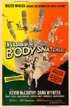 an old movie poster for the film body snatchers