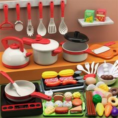 an assortment of cooking utensils and other kitchen items