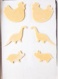 the cookies are shaped like animals and birds