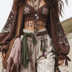 Chic Boho Outfits, Looks Hippie, Look Boho Chic, Outfit Boho, Boho Beautiful, Boho Layering, Boho Inspiration, Boho Style Outfits