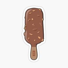 an ice cream sticker with chocolate sprinkles