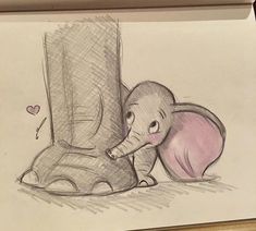 a drawing of an elephant next to a boot with a heart on it's side