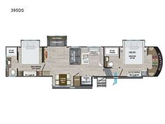 the floor plan for a travel trailer