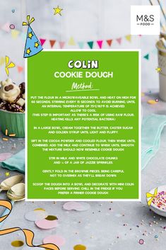 a recipe for a cookie doughnut with sprinkles and confetti