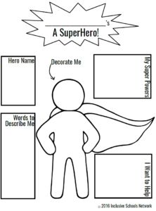 a superhero character is shown in this printable worksheet for the students to color