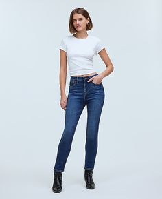 Stovepipe Jeans | Madewell Jeans For Short Legs, Jeans For Short, Jeans For Petite Women, Best Petite Jeans, Stovepipe Jeans, The Best Jeans, Most Comfortable Jeans, Ankle Length Jeans, Clothing Retail