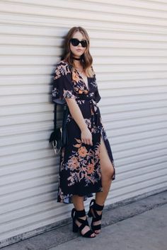 Cozy Outfit from itswhatsin with Retrosuperfuture Sunglasses, SheIn Dresses, RAYE Heels, ASOS Necklaces, Chloé Handbags Sunglasses Shein, Retrosuperfuture Sunglasses, Chloe Handbags, Midi Wrap Dress, Shein Dress, Shein Dresses