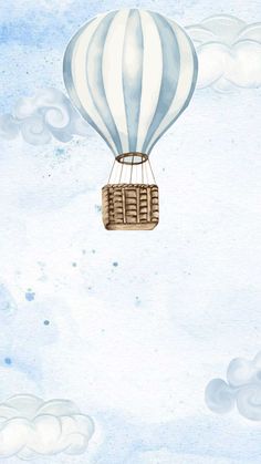 an illustration of a hot air balloon in the sky