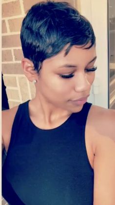 Porsha Williams Short Hair, Short Molded Hairstyles For Black Women, Short Relaxed Hairstyles Shaved Sides, Very Short Pixie Haircut Black Women, Short Perm, Pixies Haircut, Short Hair Dos, Sleek Short Hair