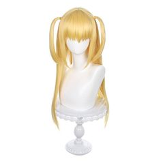 Anime Death Note Misa Amane Cosplay Wig Womens Long Straight Bangs Golden Hair Cosplay Misa Amane, Long Straight Bangs, Misa Amane Cosplay, Misa Amane, Neck Jewelry, Straight Bangs, Dress Neck, Golden Hair, Neck Jewellery