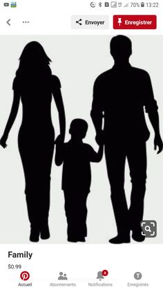 the silhouettes of two people and a child are shown in this screenshote