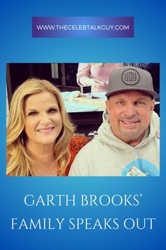 a man and woman smiling for the camera with text that reads, earth brooks'family speaks out