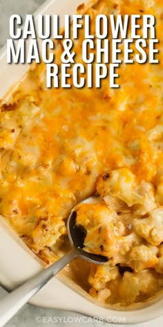 a casserole dish with macaroni and cheese in it on a plate