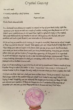 a handwritten letter to crystal gazing, with an image of a baby in a glass ball