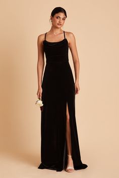 Ash Velvet Dress - Black