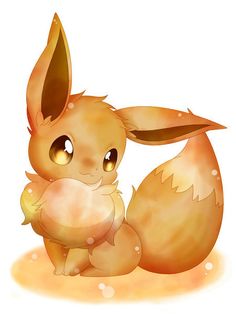 a cute little pikachu sitting on the ground with its eyes closed and it's tail curled up