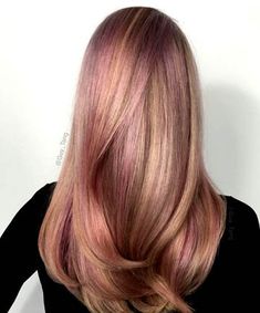 Subtle Pink Hair, Make Rose Gold, Metallic Hair Color, Rose Gold Hair Color, Gold Hair Color, Hair Color 2017, Strawberry Blond, Pink Hair Color