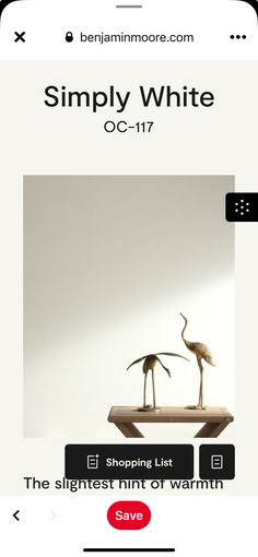 an image of two birds sitting on top of a wooden stand with the caption simply white