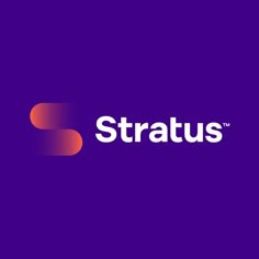 the stratus logo on a purple background