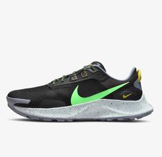 Nike Pegasus Trail 3 Low Mens Running Shoes Black Green DA8697-004 Mens Size  | eBay Running Shoes Black, Mens Running Shoes, Nike Pegasus, Mens Running, Black Running Shoes, Man Running, Running Shoes For Men, Shoes Black