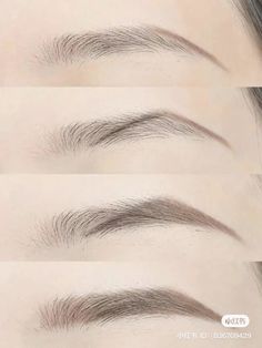 makeup tips douyin makeup tutorial ulzzang xiaohongshu wonyoung Round Face Eyebrows, Eyebrows For Round Face, Rounded Eyebrows, Eyeliner Glitter, Bentuk Alis